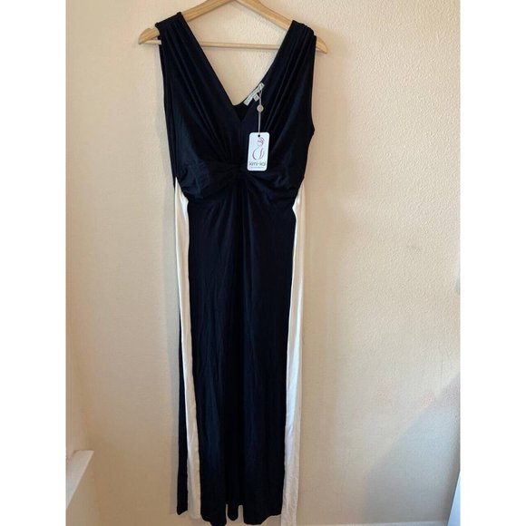 Kimi + Kai Maternity Dress Size M Black White Colorblock - Picture 1 of 8